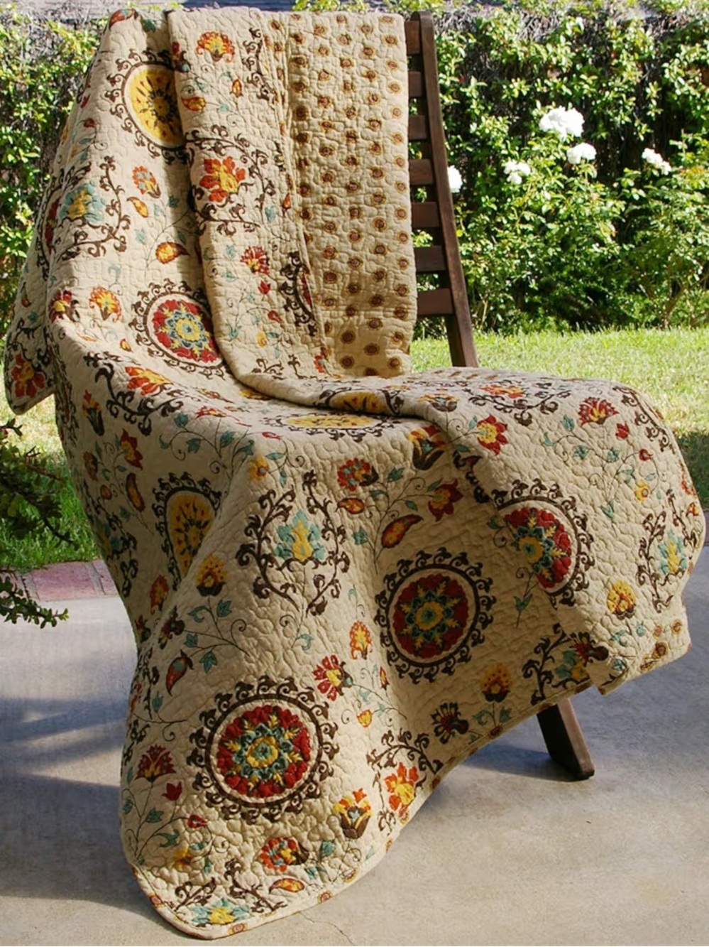 Greenland Home Andorra Quilted Throw Blanket 50x60 Boho Cotton NWT - Picture 6 of 9